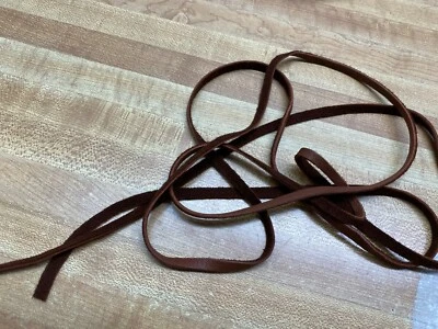 Two (2) Tobacco Color Tanned Deer Leather  Lace 72" X  1/4 "  3 oz. - Image 1 of 3