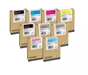 Cartuchos de tinta genuinos Epson T6051 T6053 T6054 T605C - ¡ENVÍO GRATUITO EN EL REINO UNIDO! - Imagen 1 de 12