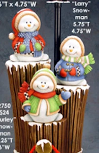 Pick 1 of 3 Snowman Ready To Paint  or Hand Painted Ceramic Bisque - Picture 1 of 4
