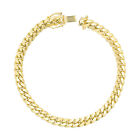 14K Yellow Gold Solid Mens 6Mm Miami Cuban Link Chain Bracelet Box Clasp 7.5"