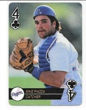 1994 Bicycle Baseball Aces Mike Piazza 4 of Clubs Dodgers