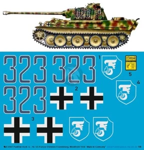 Peddinghaus 1/6 Panther Ausf.G Markings I./SS-Pz.Rgt.10 Arnswalde 1945 4507 - Imagen 1 de 1