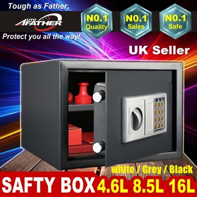 Mini Electronic Password Security Safe Deposit Box Home Office Money Cash Safety - Image 1 of 4