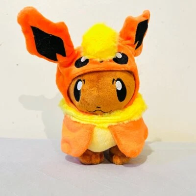 4 New Pokémon Poncho Eevee Evolution Doll Eeveelution Outfit Toy 8” Stuff Animal - Image 1 of 4