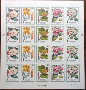 US Scott # 3193 - 3197 Flowering Trees Stamp Sheet - NH 1998 - Picture 1 of 1