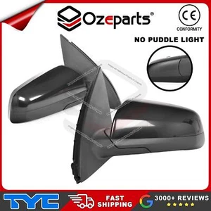 TYC Pair LH+RH Door Mirror Black (No Puddle) For Holden Commodore VE 2006-2013 - Picture 1 of 6