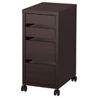 IKEA MICKE drawer unit on castors 35x50x75 cm black-brown