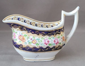 NEW HALL PAINTED FLOWERS PATTERN 2123 CREAMER 1818-25 PAT PRELLER COLLECTION - Picture 1 of 12