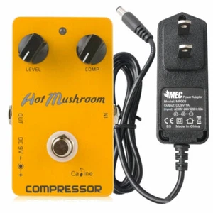Caline CP-10 Hot Mushroom + MEC 1A 1000ma Power Compressor Guitar Effect Pedal - Picture 1 of 9