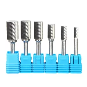 1/6 STCK. 6 mm Schaft TCT Hartmetall Grat Rotationsbohrer Bits Werkzeuge Schneider Feilen - Bild 1 von 18