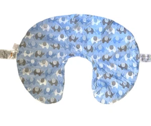 Blue Elephant Boppy Cover Only Baby Boy Slipcover Nursing Support No Pillow - Picture 1 of 5