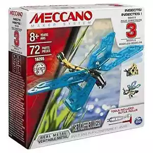 Meccano Insect Model 72 Piece Real Metal Set Makes 3 Models Ages 8+ Sealed New - Picture 1 of 5