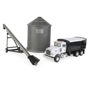 Peterbilt Big Farm 1:32 367 Straight Truck w/ Grain Box/Bin/Auger Toy/Kids/Play - Picture 1 of 2