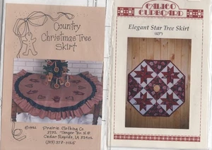 2 VTG Rare XMAS Quilt Tree Skirt Patterns 90's Calico Cupboard  rairie Clothing - Picture 1 of 1