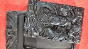 Drachen Gravur Tintenstein #KU1150 - Bild 1 von 4