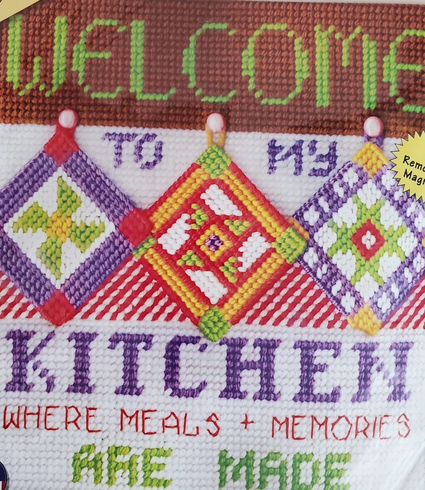 Design Works Welcome Kitchen 2123 plastic canvas kit home decor yarn needlework - Image 1 of 1