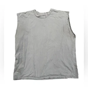 Elwood Men's Gray Sleeveless Shirt Distressed Destroyed - Picture 1 of 6