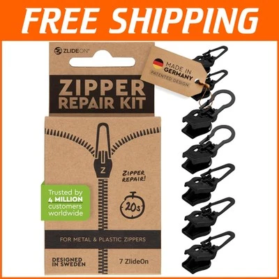 Instant Slider Multipack - Large 7pcs Zipper Pulls for Bags & Clothing Repair - Image 1 of 4