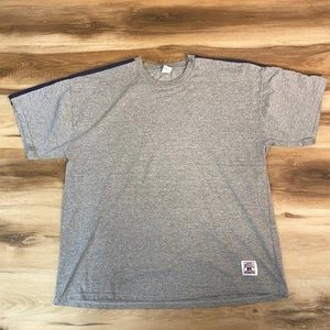 Vintage Russell Athletic Mens Gray Short Sleeve T Shirt XL Stripes Made USA - Picture 1 of 8
