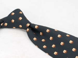 NWOT Hermes Silk Tie Navy Panda Motif Men's Luxury Necktie France - Picture 1 of 5