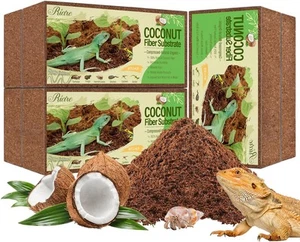 Riare 6 Pack Natural Coconut Fiber Substrate for Reptile- Premium 6 - Picture 1 of 7