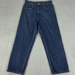 VINTAGE Southpole Jeans Mens 34x34 Wide Leg High Rise Baggy Skater Y2K Hip Hop - Picture 1 of 11