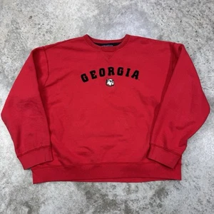 Vintage Georgia Bulldogs sweatshirt mens 2XL crewneck pullover 90s football red - Picture 1 of 6