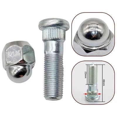Silver Wheel Hub Bolt Stud & Nut Set for Forester 2009 2019 Perfect Fitment - Image 1 of 4