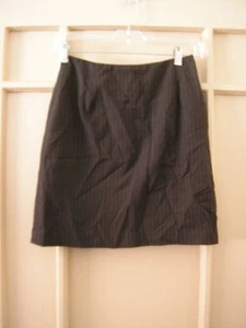 dark brown pinstripe banana republic stretch wool short mini skirt size 0 small - Picture 1 of 1