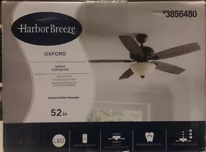 NEW 52" OXFORD BRONZE CEILING FAN WITH LED LIGHT REMOTE REVERSIBLE - Picture 1 of 5