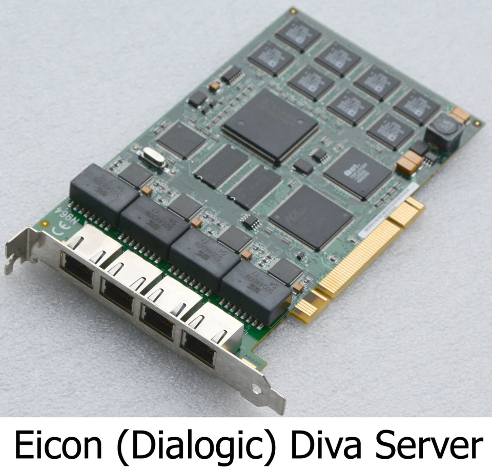 Eicon Dialogic 810-493-01 PCI 4BRI-8 Version 2 Isdn Adapter Isdn Card V276 - Image 1 of 1