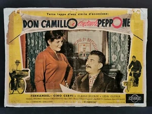DON CAMILLO E L'ONOREVOLE PEPPONE fotobusta poster Gino Cervi Brescello Q91 - Foto 1 di 2