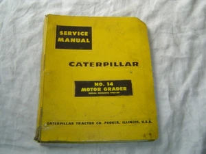 Caterpillar 14 motor grader service shop manual factory original SN 99G1-UP - Picture 1 of 11