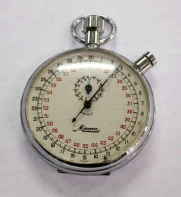 Cronómetro mecánico Minerva vintage hecho en Suiza Foto 1 de 4