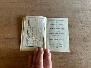 1900 Lady Wildey Rebekah Lodge Statuto libretto IOOF Strani compagni con nome antico vintage - Foto 1 di 21