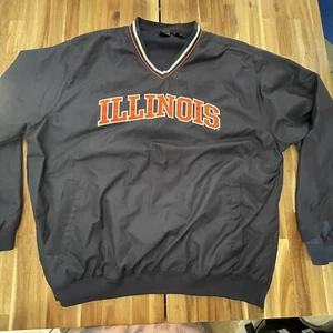 Gear for Sports Windbreaker XL Illini University Of Illinois Pullover Blue - Picture 1 of 6