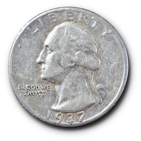 1937 Washington Quarter 25C Silver XF Cover