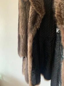 Beautiful Brown/Black Vintage Real fur coat size 18/20. - Picture 1 of 2