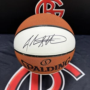 John Starks signed Spalding white panel basketball New York Knicks Steiner CX - Picture 1 of 3