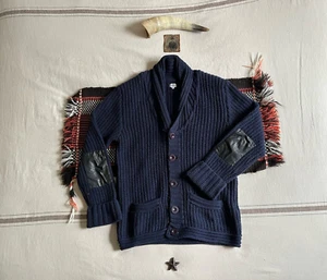 Cárdigan Jersey Levi's LVC Ropa Vintage M-L Pescador Lana Chal Cuello - Imagen 1 de 20