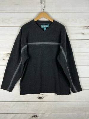 Vtg Big Dogs Sweater Mens XL Gray Embroidered Logo V Neck 90s Y2K - Image 1 of 4