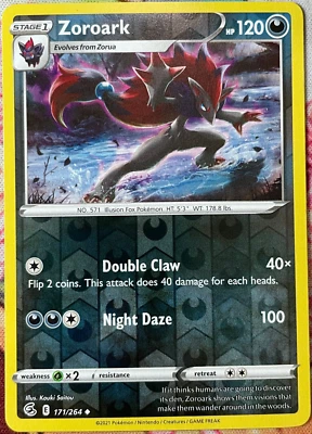Zoroark Reverse Holo - 171/264 - Fusion Strike Pokemon 2021 - Image 1 of 3