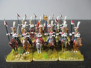 Lancer de guardia polaca francesa napoleónica miniaturas de rango frontal x12 bien pintado - Imagen 1 de 22