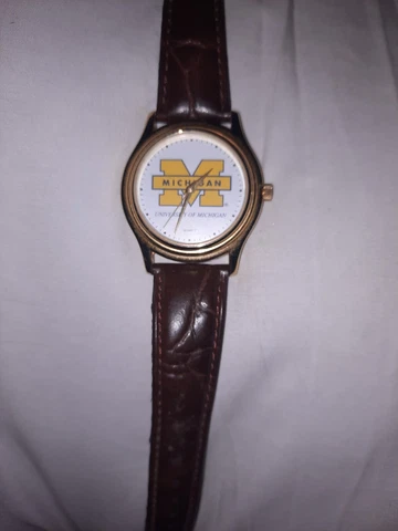VINTAGE,, RARE,, Women’s University of Michigan  Watch Genuine Leather Band Cover