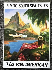 EIGHT REPRODUCTION VINTAGE WORLD TRAVEL POSTERS - EXCELLENT CONDITION  OLD STOCK - Picture 1 of 8