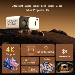 Protable Projector with WiFi and Bluetooth,5G Projector 1080P for Home Theater - Picture 1 of 14