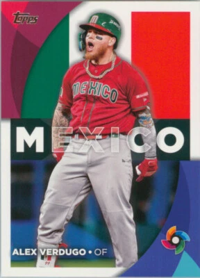 2023 Topps Series 2 World Baseball Classic WBC-29 Alex Verdugo Mexico Red Sox - Image 1 of 2