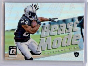 2017 Donruss Optic AKA Beast Mode Silver Prizm Marshawn Lynch #5 RAIDERS - Picture 1 of 2