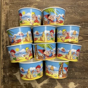 10 Eisbecher Abrafaxe Mosaik Helden der DDR (klein) unbenutzt Kindergeburtstag - Bild 1 von 4