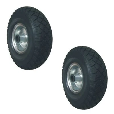 KARTERS CLUB 2 x Metal Foam Filled Trolley Wheels 3.00-4 (260x85) Go Kart Karting Race Racing